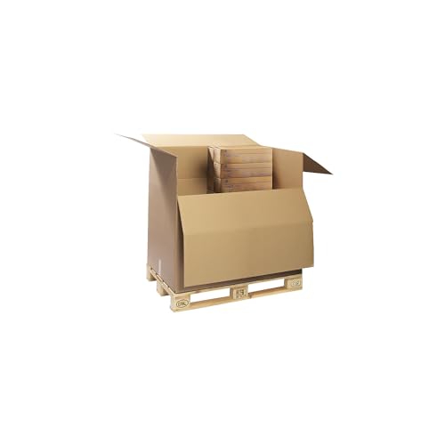 ratioform terra | Palettencontainer | braun | mit Ladeklappe | Innenmaße 1185 x 780 x 1070 mm | 2-wellig von ratioform
