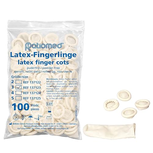 ratiomed 100 Latex-Fingerlinge versch. Grössen (Gr. 3 M 137123) von ratiomed