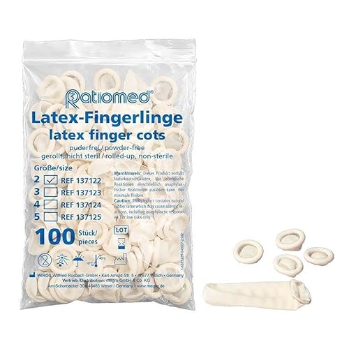 ratiomed 100 Latex-Fingerlinge versch. Grössen (Gr. 4 L 137124) von ratiomed