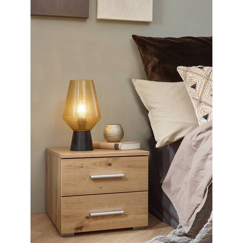 home24 Nachtkommode II 2er-Set 40 x 36 x 40cm 2 Braun/Eiche Artisan Dekor von home24