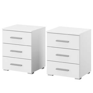 home24 Nachtkommode II 2er-Set 40 x 52 x 40cm 3 Weiß/Alpinweiß von home24