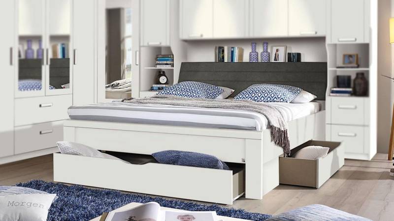rauch ORANGE Stauraumbett Bettanlage Lindau Bett Schlafzimmer weiß mit Stauraum 180x200 cm von rauch ORANGE