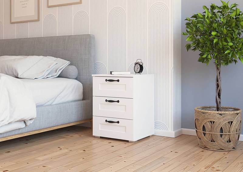home24 Nachtkommode Cottage 62cm Weiß von home24