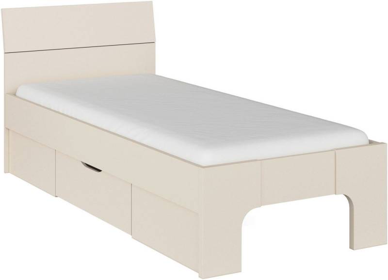 rauch Bett Einzelbett Doppelbett Stauraum Landhausstil MARLENE Breite 120/140 cm (Breite 90x200 cm oder 140x200 cm), in 2 Breiten mit geräumigem Schubkasten MADE IN GERMANY von rauch