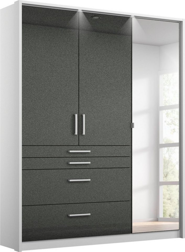 rauch Drehtürenschrank Kleiderschrank Schrank Garderobe Garderobenschrank Topseller HOMBURG inkl. Passepartout, oberer Schubkasten mit Einteilung MADE IN GERMANY von rauch
