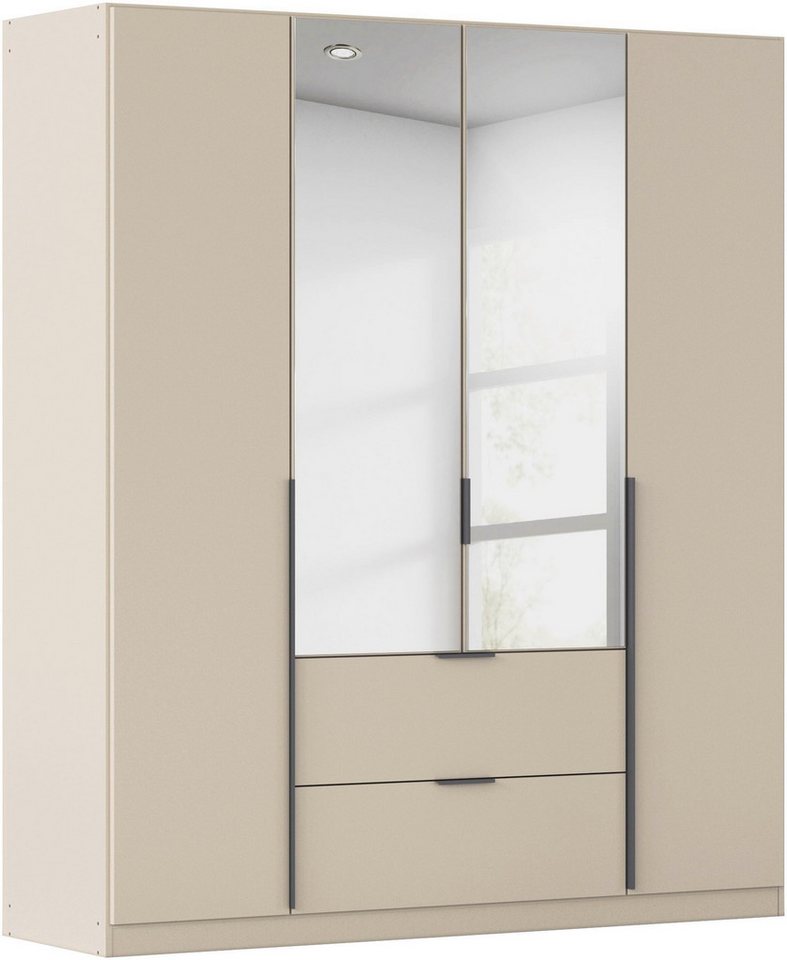 rauch Drehtürenschrank Kleiderschrank Schrank Garderobe AGORDO mit Dekor- oder Hochglanzfront (in zwei Griff-Farben mit Dekor- oder Hochglanzfront) mit Außenschubkästen, in 6 Breiten und 2 Höhen MADE IN GERMANY von rauch