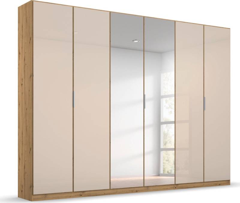 rauch Drehtürenschrank Kleiderschrank Schrank Garderobe KOLUNA mit Glastüren und Spiegel inkl. 2 Innenschubladen sowie extra Einlegeböden MADE IN GERMANY von rauch