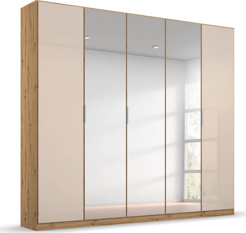 rauch Drehtürenschrank Kleiderschrank Schrank Garderobe KOLUNA mit Glastüren und Spiegel inkl. 2 Innenschubladen sowie extra Einlegeböden MADE IN GERMANY von rauch