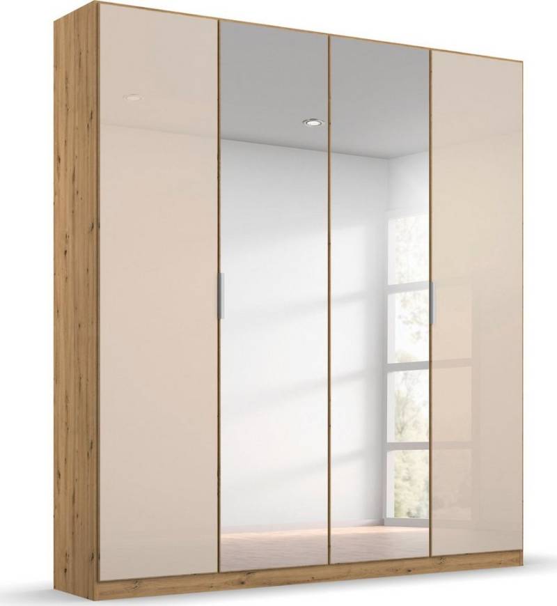rauch Drehtürenschrank Kleiderschrank Schrank Garderobe KOLUNA mit Glastüren und Spiegel inkl. 2 Innenschubladen sowie extra Einlegeböden MADE IN GERMANY von rauch