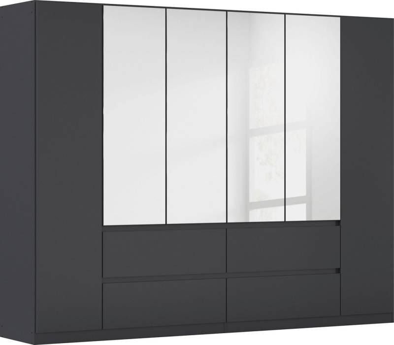 rauch Drehtürenschrank Kleiderschrank Schrank mit Spiegel Garderobe Garderobenschrank MAINZ grifflose Front mit Spiegel, Außentüren mit Push-to-Open Funktion von rauch