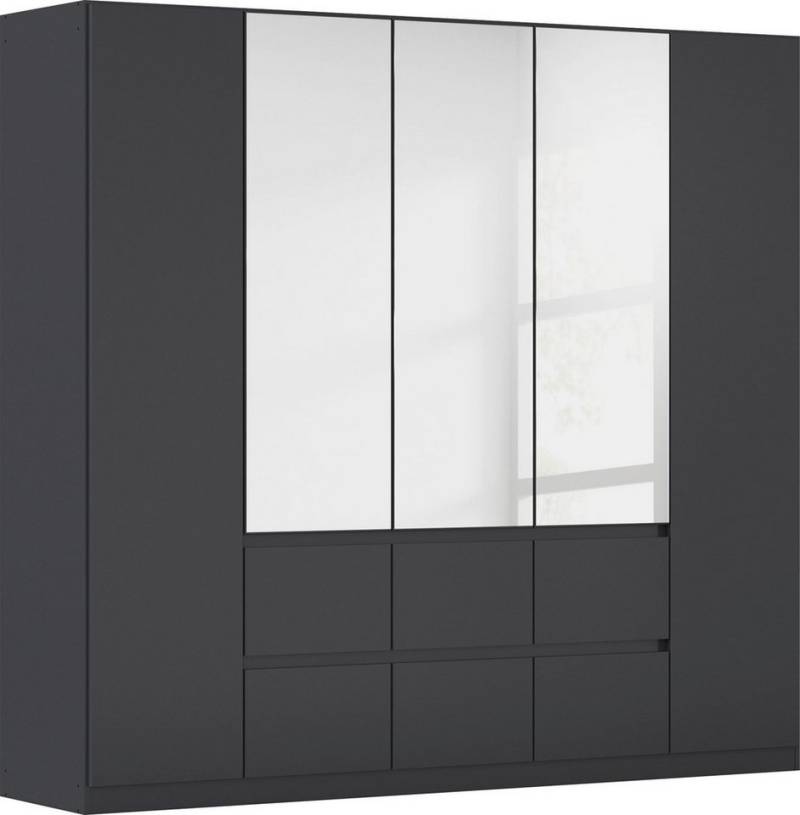 rauch Drehtürenschrank Kleiderschrank Schrank mit Spiegel Garderobe Garderobenschrank MAINZ grifflose Front mit Spiegel, Außentüren mit Push-to-Open Funktion von rauch