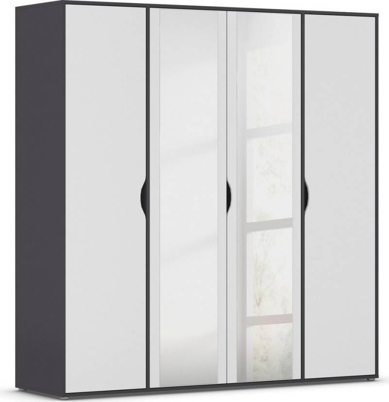 rauch Drehtürenschrank Kleiderschrank Schrank Garderobe Wäscheschrank NARAI mit Spiegel (in 3 verschiedenen Ausstattungen BASIC/CLASSIC/PREMIUM) Griffausfräsungen für eine grifflose Optik TOPSELLER MADE IN GERMANY von rauch