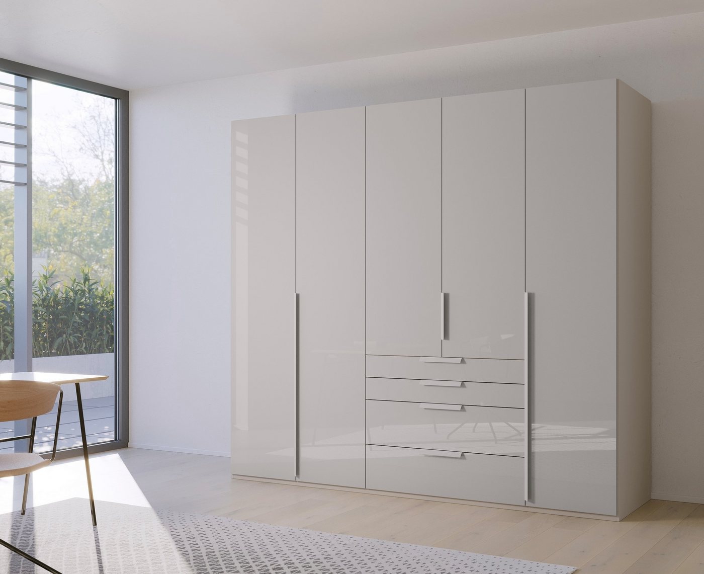 rauch Drehtürenschrank Purisma mit Glasfront, Schubladen und umfangreichem Zubehör, mit Soft-Close von rauch