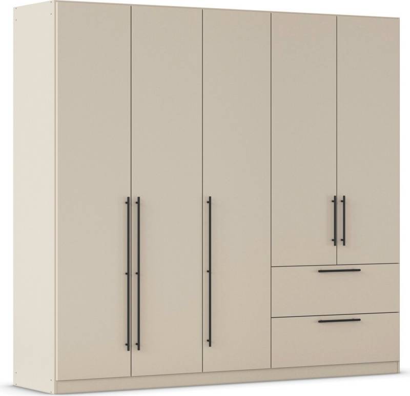 rauch Kleiderschrank Drehtürenschrank Schrank Garderobe Wäscheschrank Schlafzimmer AVOLA (in 3 verschiedenen Ausstattungen BASIC/CLASSIC/PREMIUM) mit hochwertigen Stangengriffen aus Metall in Schwarz MADE IN GERMANY von rauch