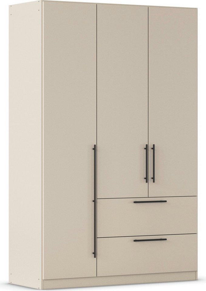 rauch Kleiderschrank Drehtürenschrank Schrank Garderobe Wäscheschrank Schlafzimmer AVOLA (in 3 verschiedenen Ausstattungen BASIC/CLASSIC/PREMIUM) mit hochwertigen Stangengriffen aus Metall in Schwarz MADE IN GERMANY von rauch