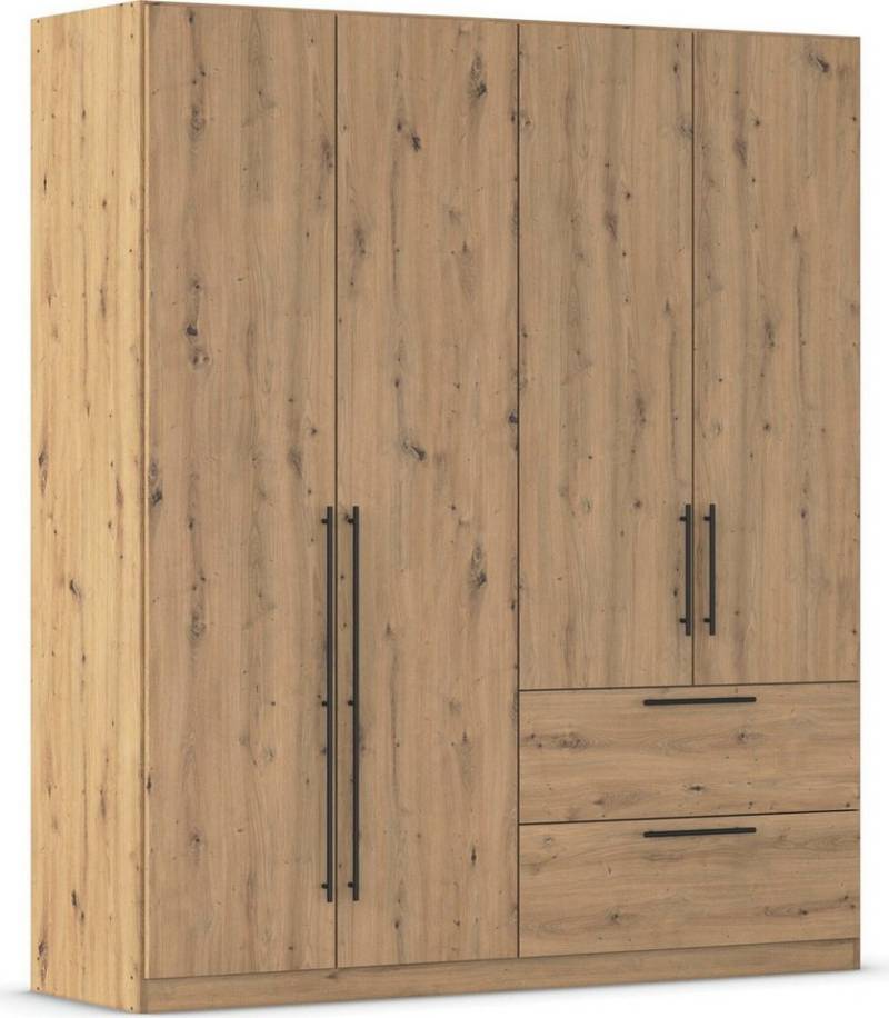 rauch Kleiderschrank Drehtürenschrank Schrank Garderobe Wäscheschrank Schlafzimmer AVOLA (in 3 verschiedenen Ausstattungen BASIC/CLASSIC/PREMIUM) mit hochwertigen Stangengriffen in Schwarz aus Metall MADE IN GERMANY von rauch