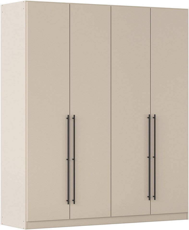 rauch Kleiderschrank Drehtürenschrank Schrank Garderobe Wäscheschrank Schlafzimmer AVOLA (in 3 verschiedenen Ausstattungen BASIC/CLASSIC/PREMIUM) mit hochwertigen Stangengriffen in Schwarz aus Metall MADE IN GERMANY von rauch
