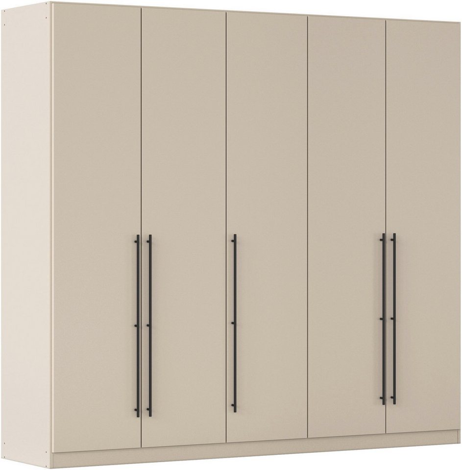 rauch Kleiderschrank Drehtürenschrank Schrank Garderobe Wäscheschrank Schlafzimmer AVOLA (in 3 verschiedenen Ausstattungen BASIC/CLASSIC/PREMIUM) mit hochwertigen Stangengriffen in Schwarz aus Metall MADE IN GERMANY von rauch