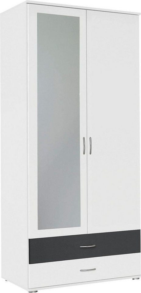 rauch Kleiderschrank Noosa mit Spiegel und Schubkästen von rauch