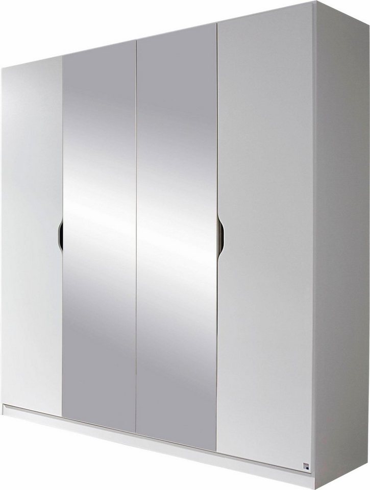 rauch Kleiderschrank Freiham Drehtürenschrank Schrank Garderobenschrank Breite 91cm Schlafzimmerschrank mit Spiegel und Griffmulden BESTSELLER von rauch