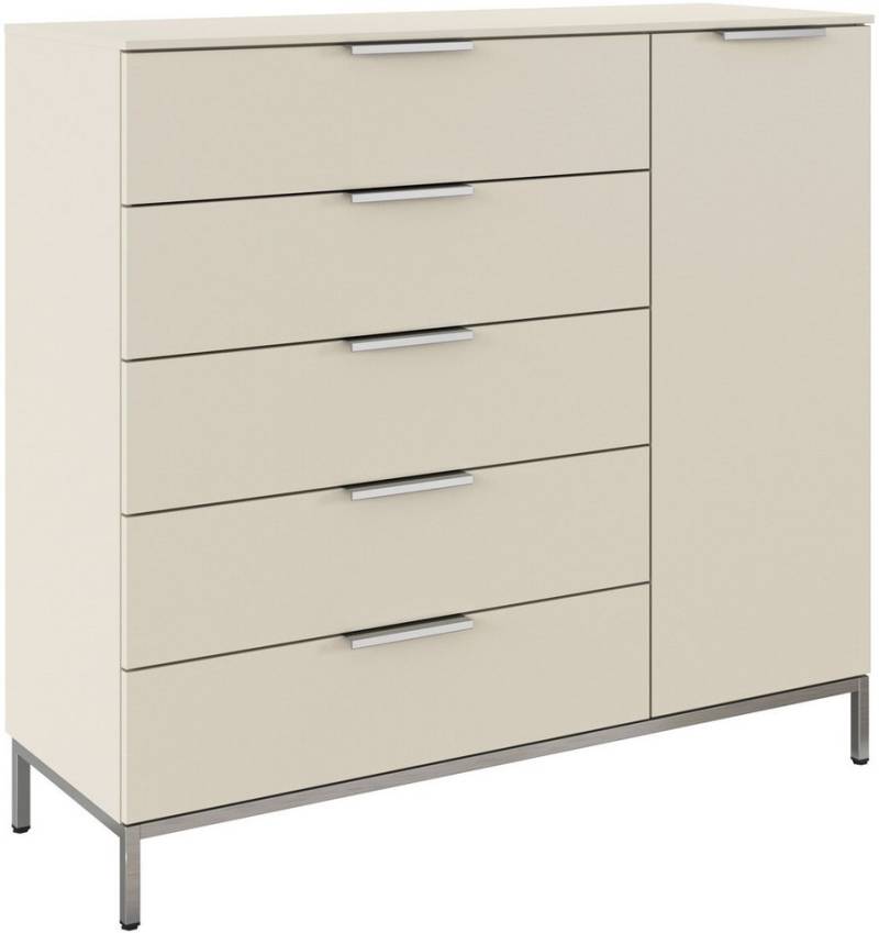 rauch Kombikommode Kommode Türkommode Sideboard Kombikommode FLIPP (Breite 120 cm mit 2 Einlegeböden), 1-türig mit 5 Schubladen und Soft-Close-Funktion von rauch