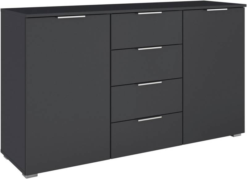 rauch Kombikommode Sideboard Schubladenkommode AGORDO mit Dekor- oder Hochglanzfront (in zwei Griff-Farben, Breite 120 cm), vier große Schubladen, mit insgesamt 4 Einlegeböden MADE IN GERMANY von rauch