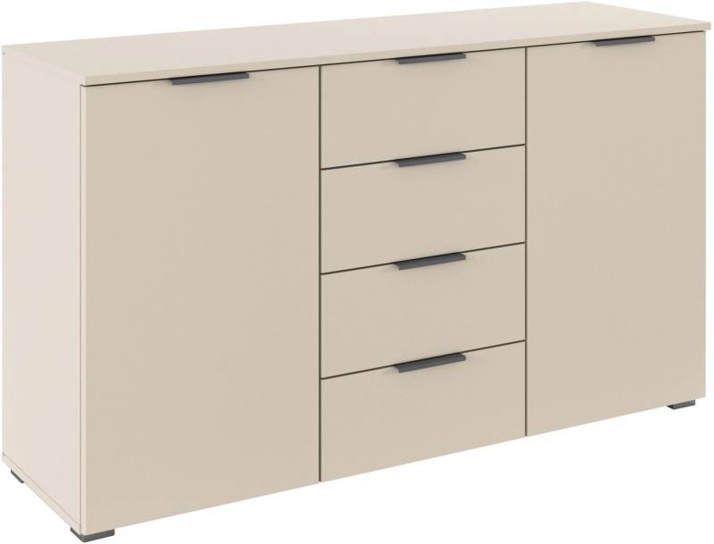 rauch Kombikommode Sideboard Schubladenkommode AGORDO mit Dekor- oder Hochglanzfront (in zwei Griff-Farben, Breite 120 cm), vier große Schubladen, mit insgesamt 4 Einlegeböden MADE IN GERMANY von rauch