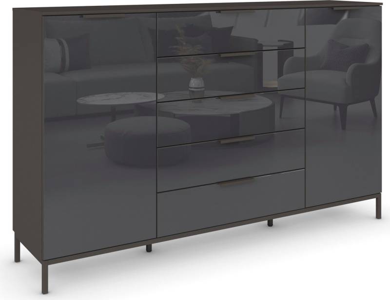 rauch Schubkastenkommode Kommode Türkommode Sideboard Kombikommode FLIPP mit Glasfront (Breite 160/180 cm mit 4 Einlegeböden), 2-trg mit 5 Schubladen und Soft-Close-Funktion, Glasfront, 2 Breiten rauch Schubkastenkommode Kommode Türkommode Sideboard Kombikommode FLIPP mit Glasfront (Breite 160/180 cm mit 4 Einlegeböden), 2-trg mit 5 Schubladen und Soft-Close-Funktion, Glasfront, 2 Breiten von rauch