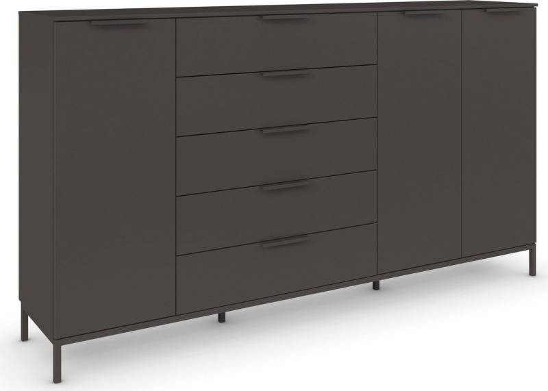 rauch Kombikommode Kommode Türkommode Sideboard Kombikommode FLIPP (Breite 200 cm mit 4 Einlegeböden), 3-türig mit 5 Schubladen und Soft-Close-Funktion von rauch