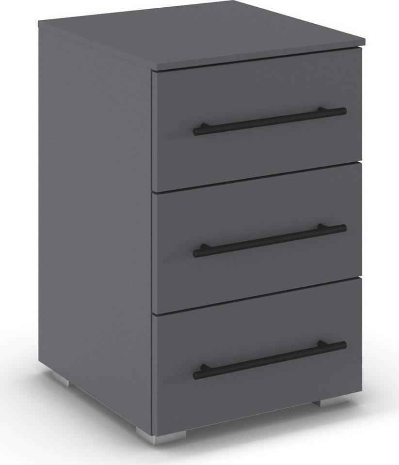 rauch Nachtkommode Nachttisch Nachtkonsole AVOLA in Dekorfront (Breite 40 cm inkl. Soft-Close-Funktion), mit 3 geräumigen Schubladen für viel Stauraum MADE IN GERMANY von rauch