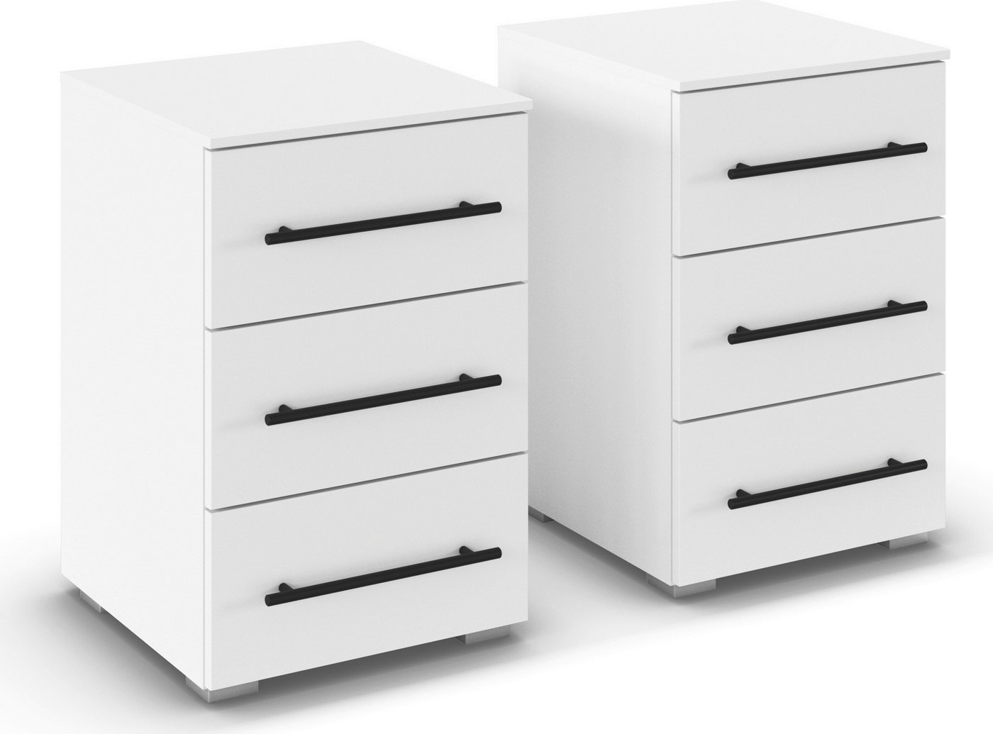 rauch Nachtkommode Nachttisch Nachtkonsole AVOLA in Dekorfront (Set, 2 St., Breite 40 cm inkl. Soft-Close-Funktion), Paar (Breite 40 cm), 3 Schubladen für viel Stauraum, MADE IN GERMANY von rauch