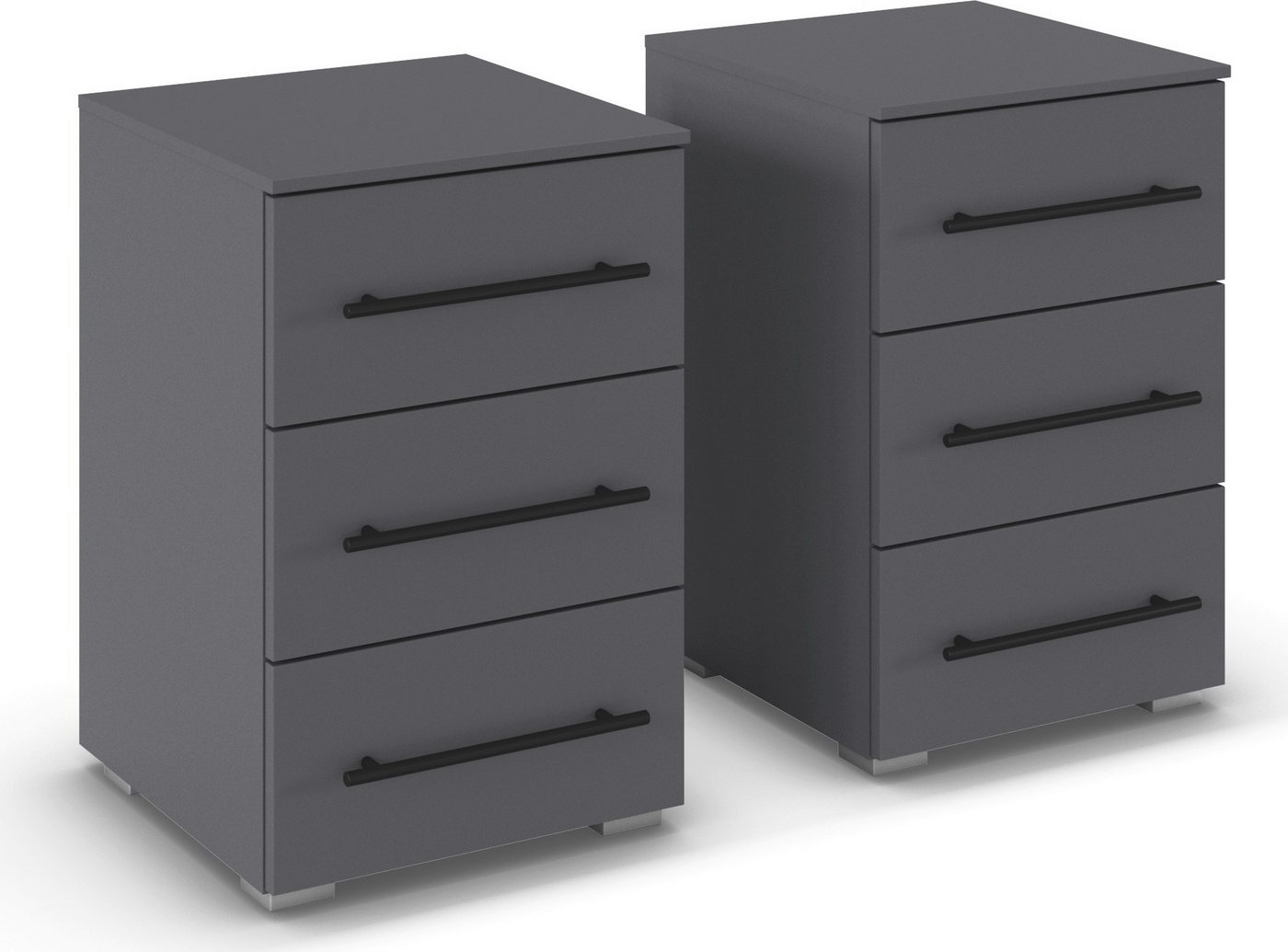 rauch Nachtkommode Nachttisch Nachtkonsole AVOLA in Dekorfront (Set, 2 St., Breite 40 cm inkl. Soft-Close-Funktion), mit 3 geräumigen Schubladen für viel Stauraum MADE IN GERMANY von rauch