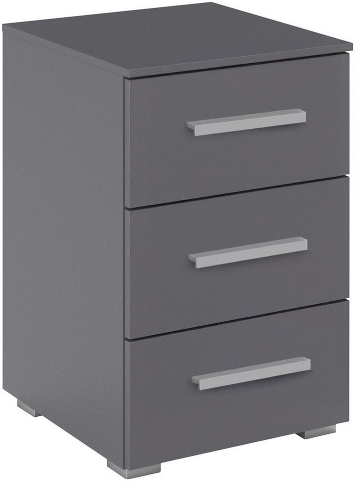 rauch Nachtkommode Nachttisch Nachtkonsole Nachtschrank KOLUNA mit Dekorfront (Breite 40 cm), mit 3 geräumigen Schubladen für viel Stauraum MADE IN GERMANY von rauch