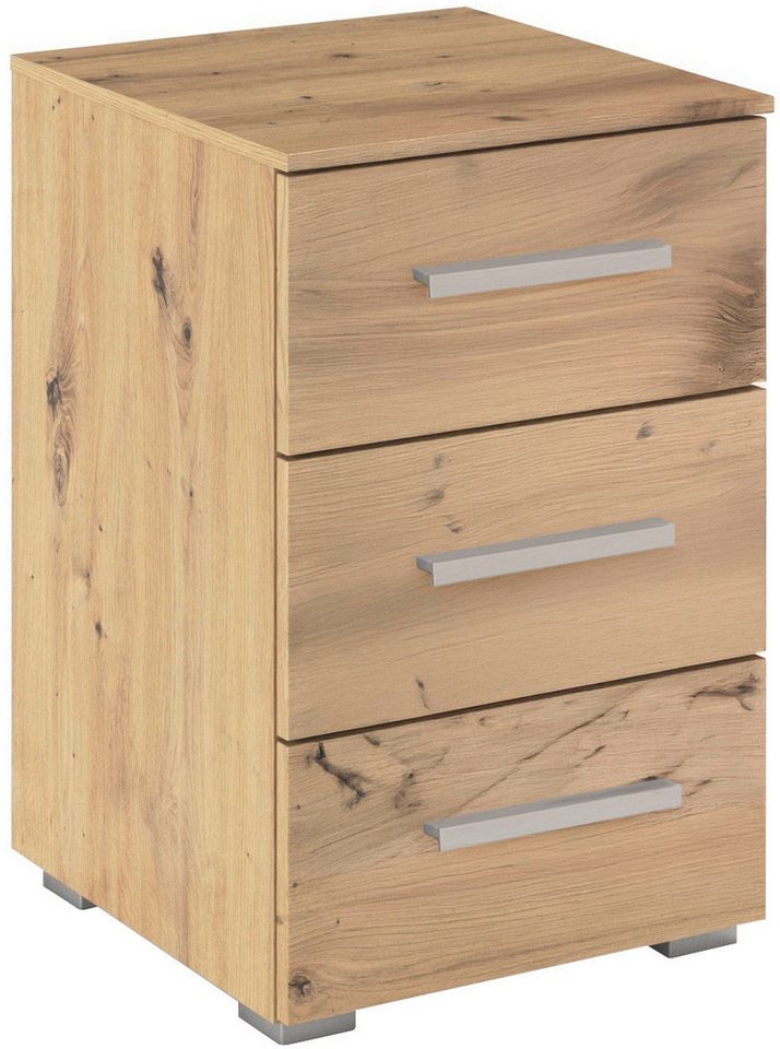 rauch Nachtkommode Nachttisch Nachtkonsole Nachtschrank KOLUNA mit Dekorfront (Breite 40 cm), mit 3 geräumigen Schubladen für viel Stauraum MADE IN GERMANY von rauch