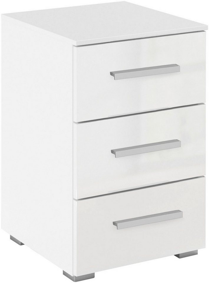 rauch Nachtkommode Nachttisch Nachtkonsole Nachtschrank KOLUNA mit Hochglanzfront (Breite 40 cm), mit 3 geräumigen Schubladen für viel Stauraum MADE IN GERMANY von rauch