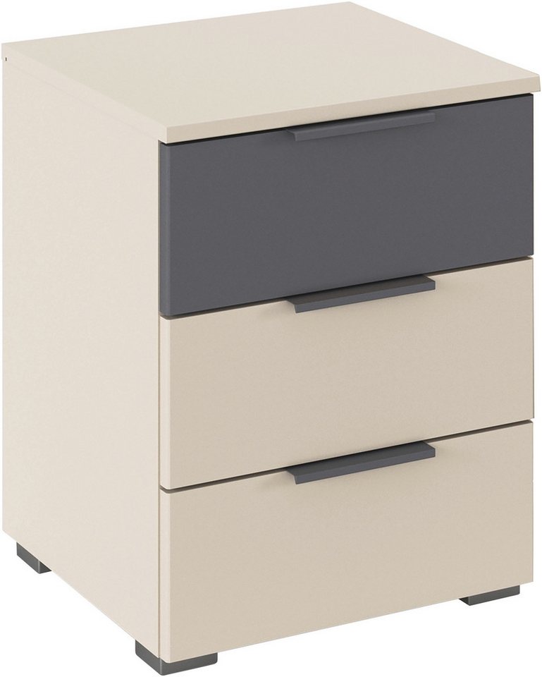 rauch Nachtkommode Nachttisch-Set Nachtkonsole Beistelltisch Kommode Sideboard SAJO (Set, 2 St), mit 3 Schubladen, obere Schublade farblich abgesetzt MADE IN GERMANY von rauch