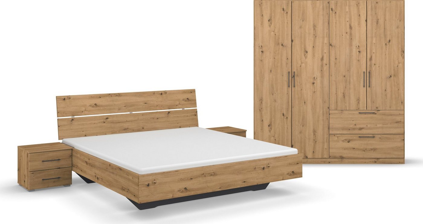 rauch Schlafzimmer-Set Challenger, Schrank in 2 Breiten, Bett in 3 Breiten und 2 Nachttische von rauch