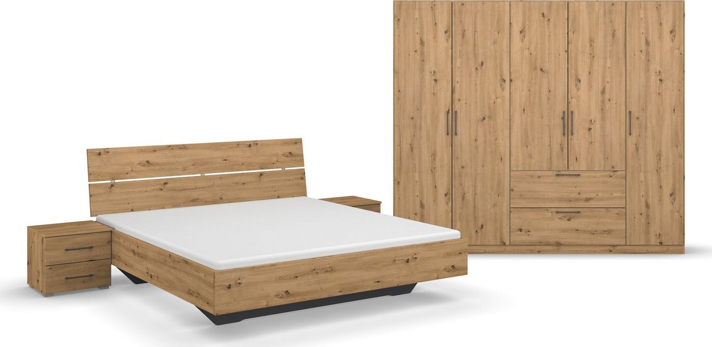 rauch Schlafzimmer-Set Challenger, Schrank in 2 Breiten, Bett in 3 Breiten und 2 Nachttische von rauch