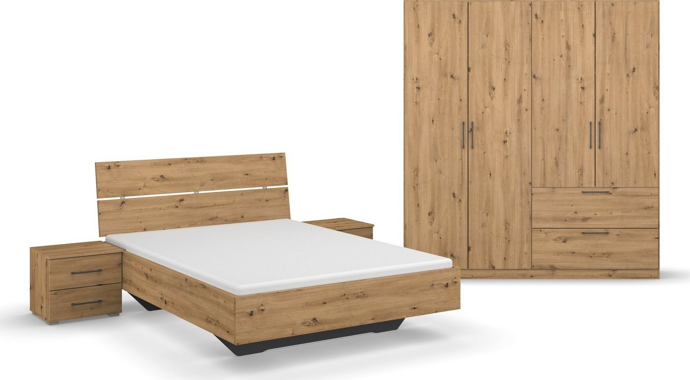 rauch Schlafzimmer-Set Challenger, Schrank in 2 Breiten, Bett in 3 Breiten und 2 Nachttische von rauch