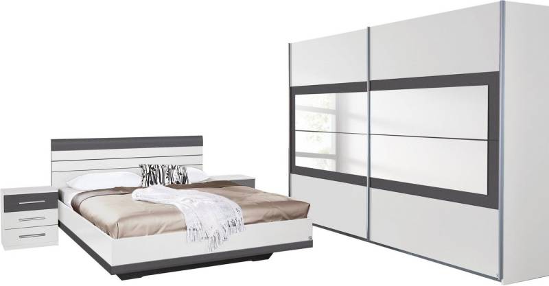 rauch Schlafzimmer-Set Tarragona, (Set, 4-St), Schwebetürenschrank in 3 Breiten, Bett in 2 Größen und 2 Nachttische von rauch