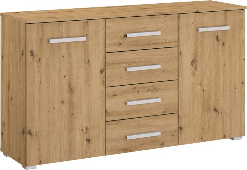 rauch Schubkastenkommode Sideboard Kommode Kombikommode KOLUNA mit Dekorfront (Breite 120 cm), vier große Schubladen, mit insgesamt 4 Einlegeböden MADE IN GERMANY von rauch