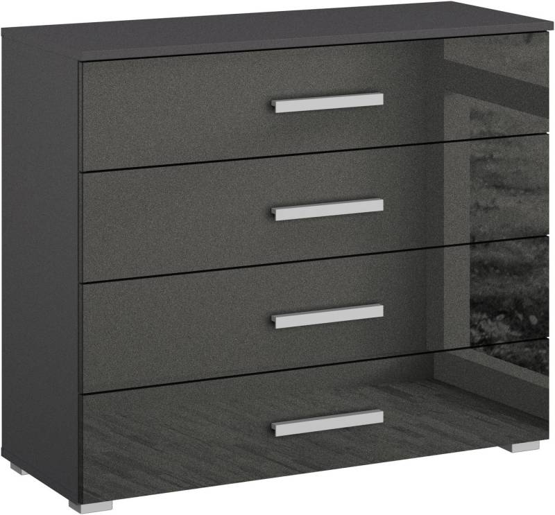rauch Schubkastenkommode Sideboard Kommode Schubkastenkommode KOLUNA mit Hochglanzfront (Breite 80 cm), vier große und geräumige Schubladen mit viel Stauraum MADE IN GERMANY von rauch