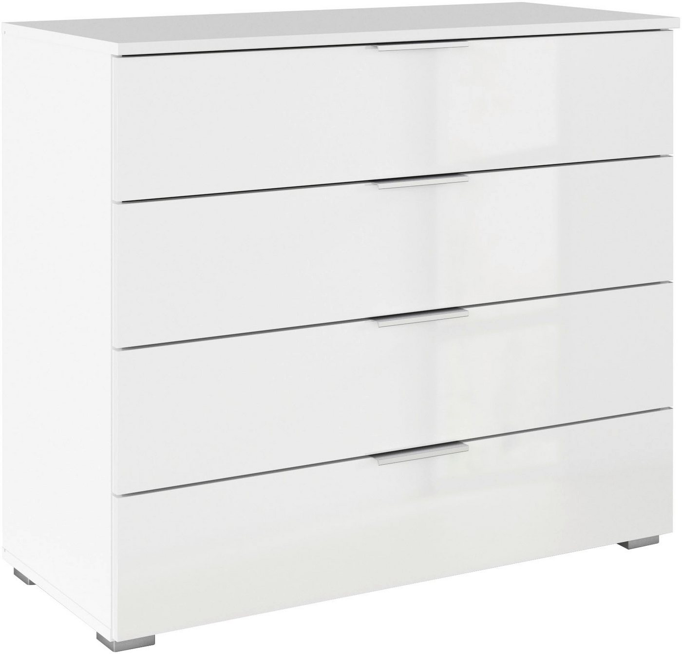 rauch Schubkastenkommode Sideboard Schubladenkommode AGORDO mit Dekor- oder Hochglanzfront (in zwei Griff-Farben, Breite 80 cm), vier große und geräumige Schubladen mit viel Stauraum MADE IN GERMANY von rauch