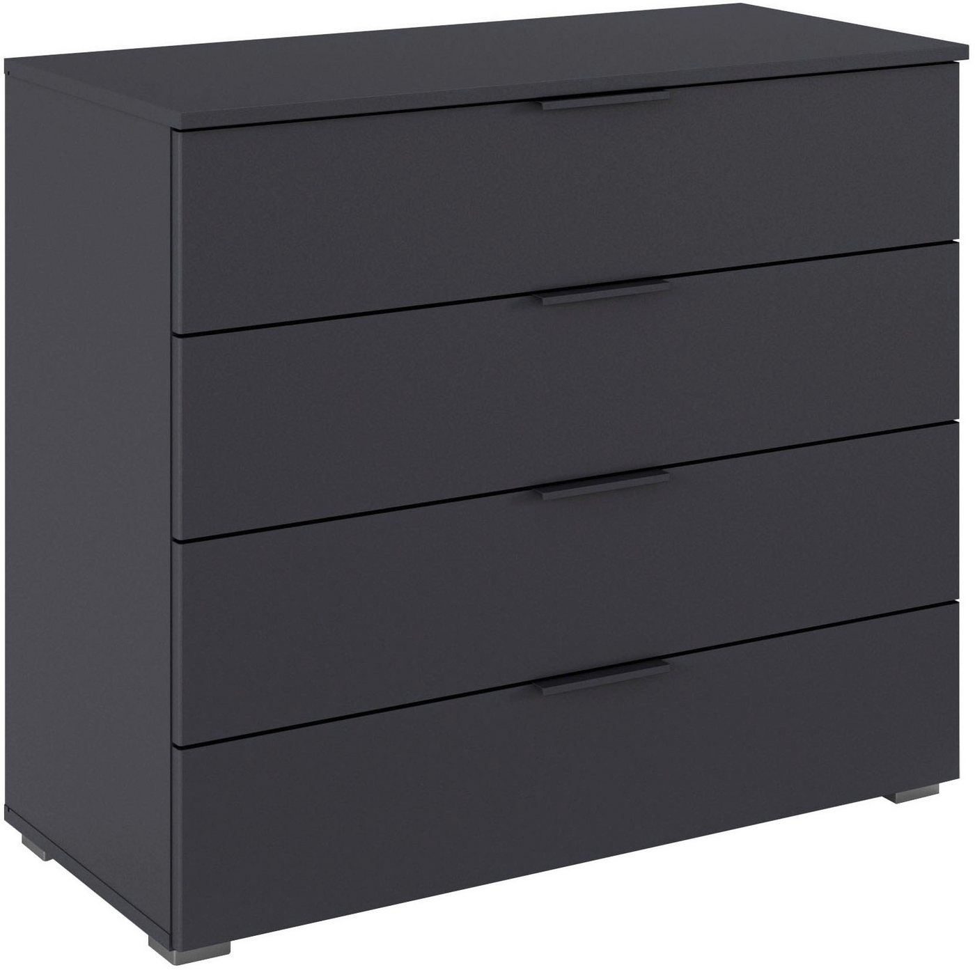 rauch Schubkastenkommode Sideboard Schubladenkommode AGORDO mit Dekor- oder Hochglanzfront (in zwei Griff-Farben, Breite 80 cm), vier große und geräumige Schubladen mit viel Stauraum MADE IN GERMANY von rauch