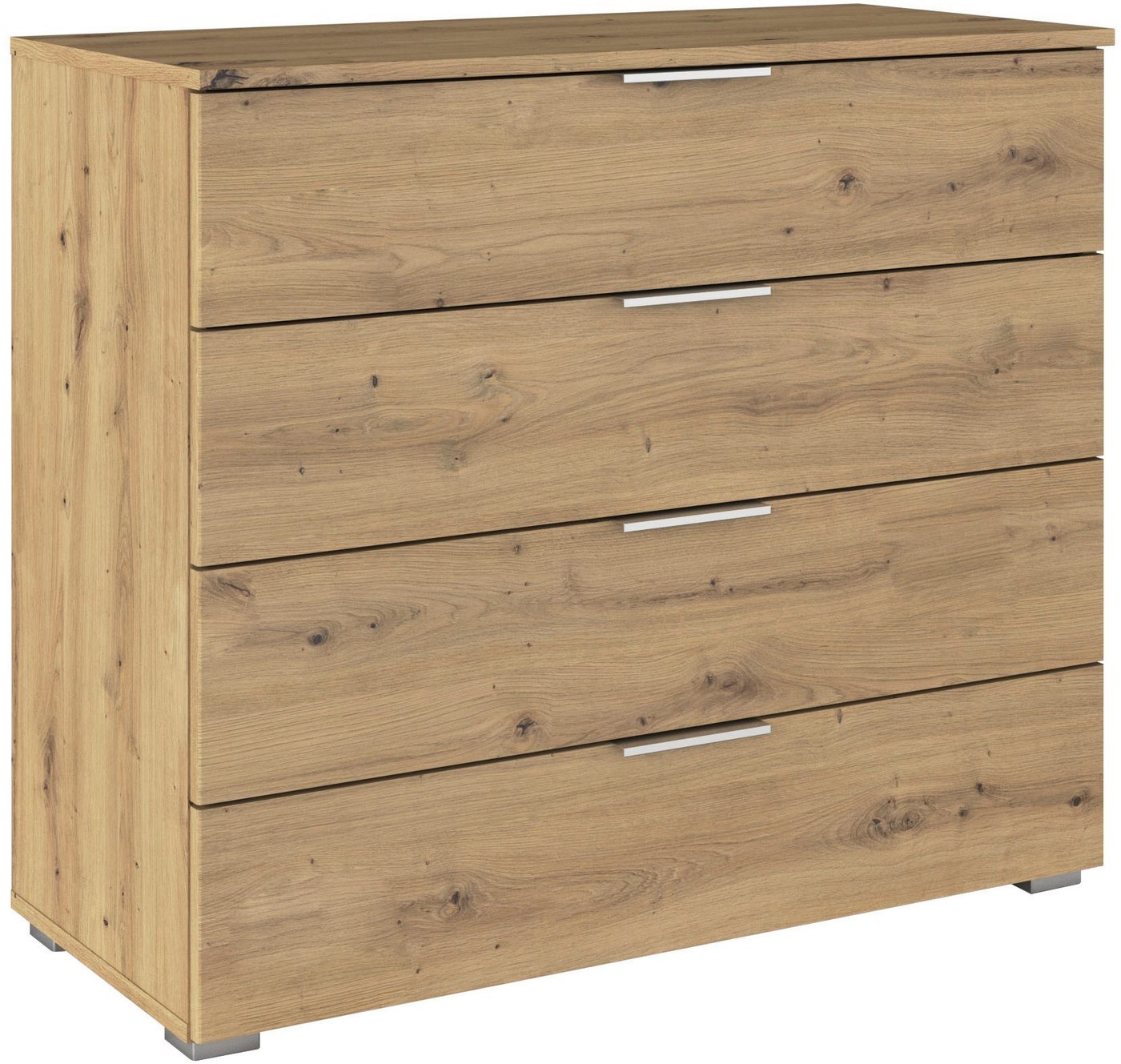 rauch Schubkastenkommode Sideboard Schubladenkommode AGORDO mit Dekor- oder Hochglanzfront (in zwei Griff-Farben, Breite 80 cm), vier große und geräumige Schubladen mit viel Stauraum MADE IN GERMANY von rauch