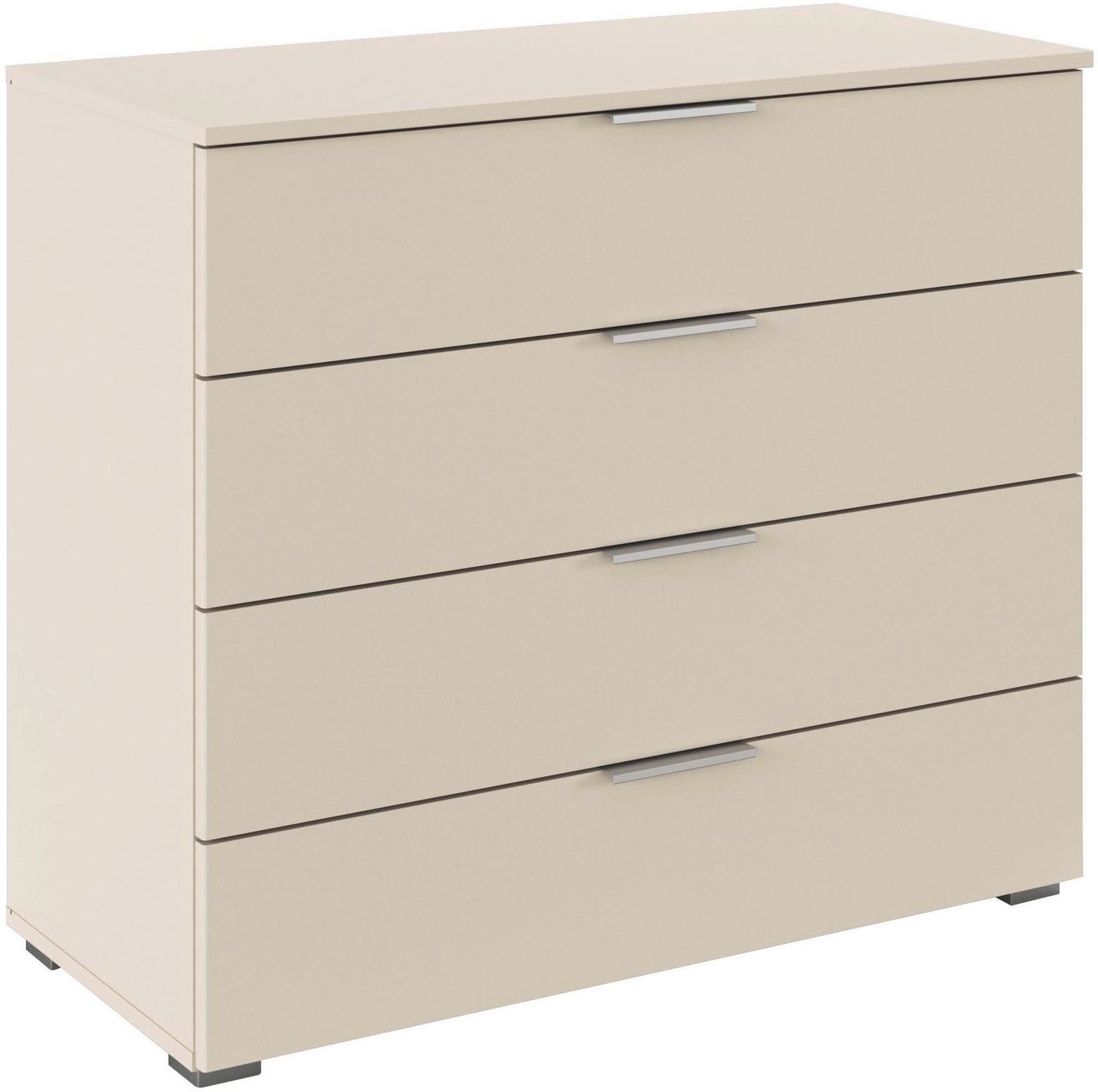 rauch Schubkastenkommode Sideboard Schubladenkommode AGORDO mit Dekor- oder Hochglanzfront (in zwei Griff-Farben, Breite 80 cm), vier große und geräumige Schubladen mit viel Stauraum MADE IN GERMANY von rauch
