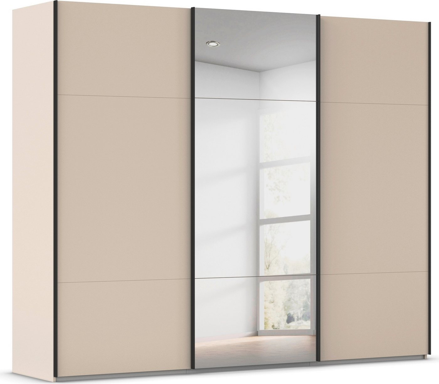 rauch Schwebetürenschrank Kleiderschrank Schrank Garderobe Schlafzimmerschrank CONTIDO (in 3 verschiedenen Ausstattungen BASIC/CLASSIC/PREMIUM) aus hochwertigem Material in 6 Breiten 2 Griff-Farben MADE IN GERMANY von rauch