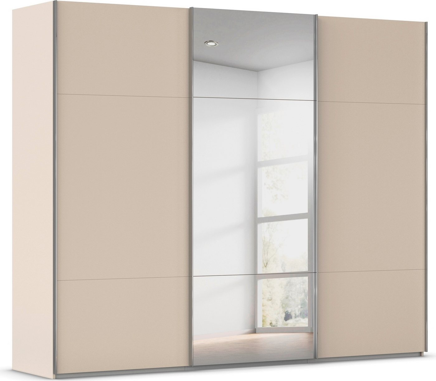rauch Schwebetürenschrank Kleiderschrank Schrank Garderobe Schlafzimmerschrank CONTIDO (in 3 verschiedenen Ausstattungen BASIC/CLASSIC/PREMIUM) aus hochwertigem Material in 6 Breiten 2 Griff-Farben MADE IN GERMANY von rauch