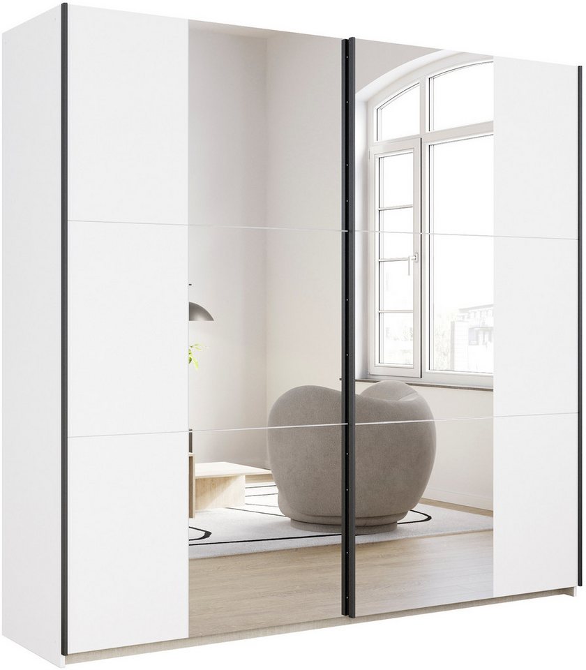 rauch Schwebetürenschrank Kleiderschrank Drehtürenschrank Schrank Garderobe KRONACH TOPSELLER (in 3 Ausstattungen BASIC/CLASSIC/PREMIUM, Breiten 131/175/218/261 cm) optional ohne, mit 1 oder 2 Spiegel, viel Stauraum MADE IN GERMANY von rauch