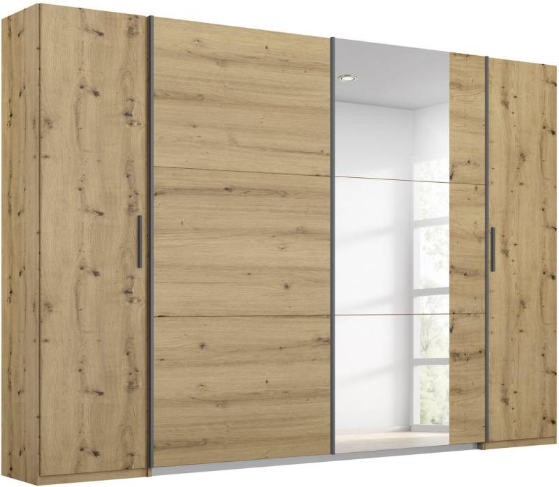 rauch Schwebetürenschrank Kleiderschrank Drehtürenschrank Schrank Garderobe KRONACH TOPSELLER (in 3 Ausstattungen BASIC/CLASSIC/PREMIUM, Breiten 225/268/311/354 cm) Kombischrank optional mit 1 oder 2 Spiegel viele Böden MADE IN GERMANY von rauch